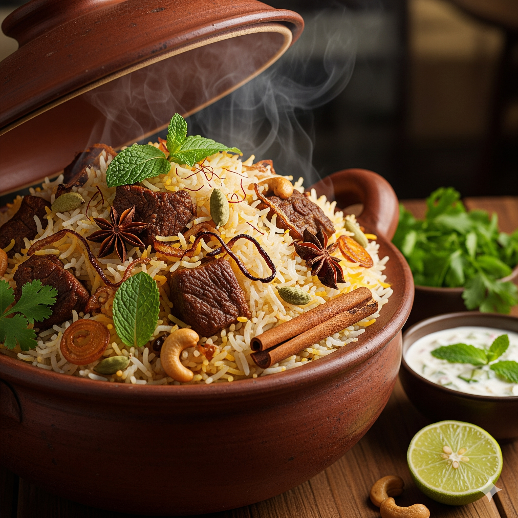 Rich and tender Beef Biryani