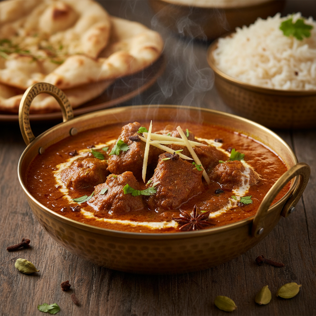 Succulent Mutton Korma in a rich gravy